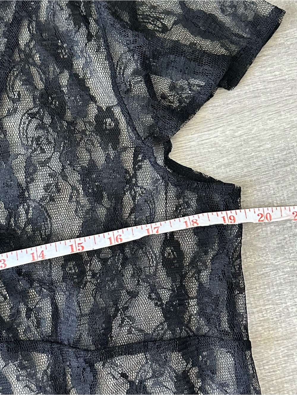 Nygard Sheer Black Lace Button-Front and beaded sheer Blouse whimsigoth - Picture 3 of 7